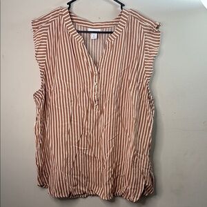 Liz Claiborne Brown Striped Blouse